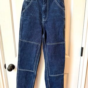 Blue Boyfriend Jeans with Knee Panels